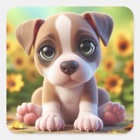 "Tanya" Vierkante Sticker (Voorkant)