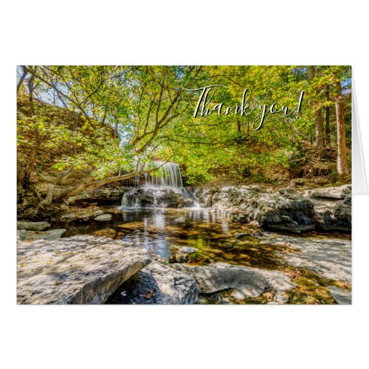 Tanyard Creek Waterfall in Herfst Hartelijk dank (Voorkant Horizontaal)