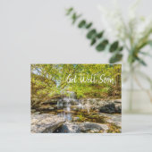 Tanyard Creek-waterval in de herfst Beterschap alv Briefkaart (Staand voorkant)