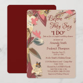 Tanzamien, Marsala-wijn - twist van Roze Bruilofts Kaart (Voorkant / Achterkant)