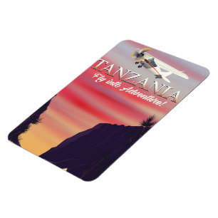 Tanzania African flight poster Magneet