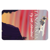 Tanzania African flight poster Magneet (Horizontaal)