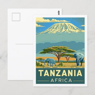 Tanzania Afrika  Beroemde Reisplaats Briefkaart