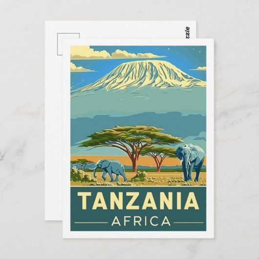 Tanzania Afrika  Beroemde Reisplaats Briefkaart (Voorkant / Achterkant)