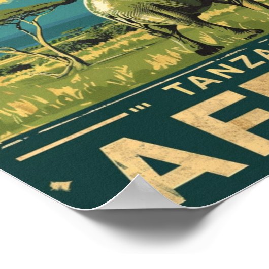 Tanzania Afrika  Beroemde Reisplaats Poster (Hoek)