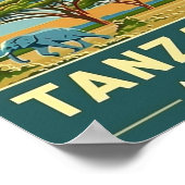 Tanzania Afrika  Beroemde Reisplaats Poster (Hoek)