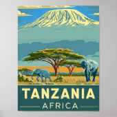 Tanzania Afrika  Beroemde Reisplaats Poster (Voorkant)