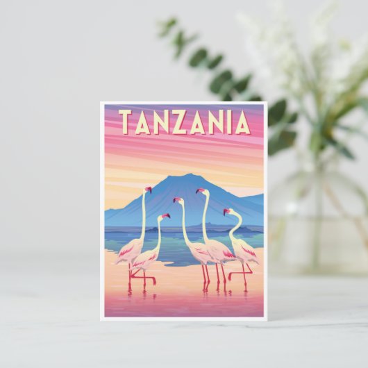  Tanzania Afrika-meer Briefkaart (Staand voorkant)