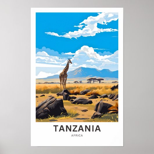 Tanzania Afrika Reisprint Poster (Voorkant)