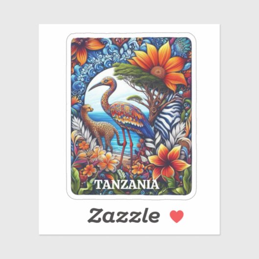 Tanzania, Afrika Sticker (Vel)