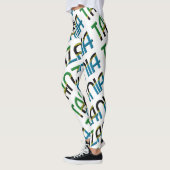 Tanzania Afrika vlag typografie patroon Leggings (Links)