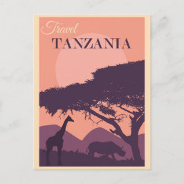 Tanzania Afrikaanse reis Briefkaart