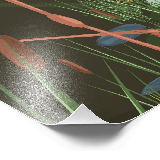 Tanzania - Bod Natron - reisposter Flamingo Foto Afdruk (Hoek)