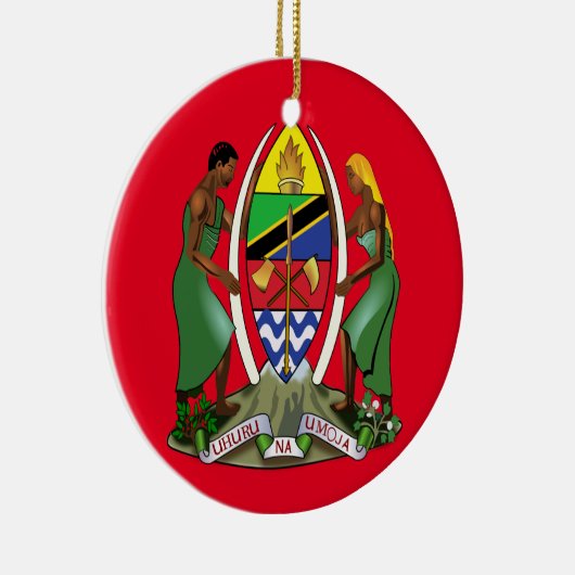 Tanzania Crest kerstversiering Keramisch Ornament (Rechts)