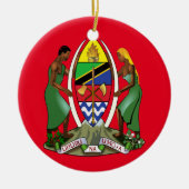 Tanzania Crest kerstversiering Keramisch Ornament (Voorkant)
