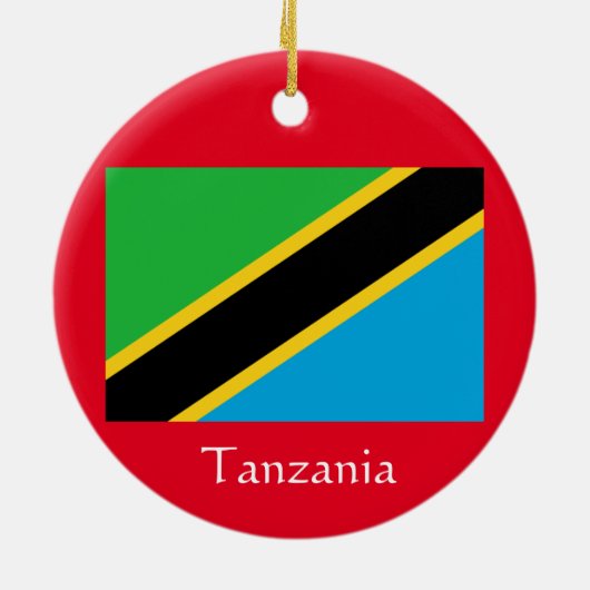 Tanzania Crest kerstversiering Keramisch Ornament (Achterkant)