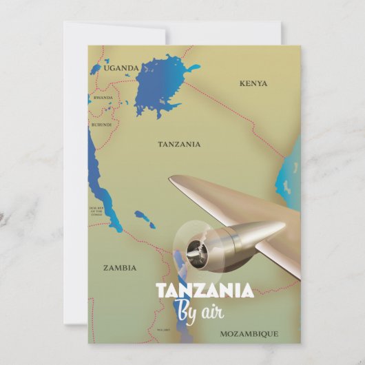 Tanzania door de lucht save the date (Voorkant)