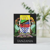 tanzania embleem briefkaart (Staand voorkant)
