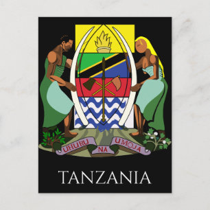 tanzania embleem briefkaart