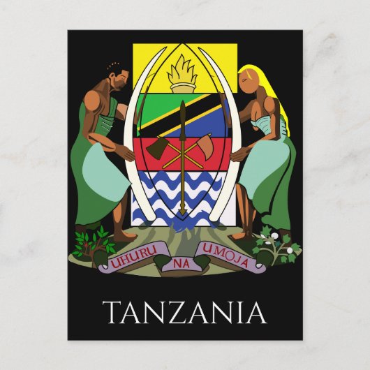 tanzania embleem briefkaart (Voorkant)