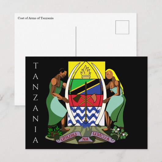 tanzania embleem briefkaart (Voorkant / Achterkant)