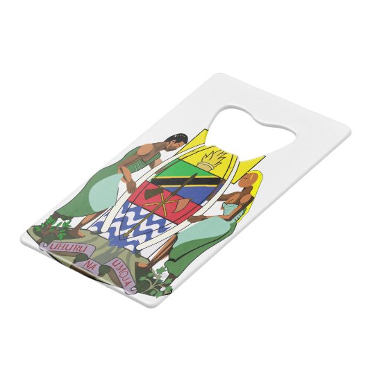 tanzania embleem creditkaart flessenopener (Achterkant Gekanteld)