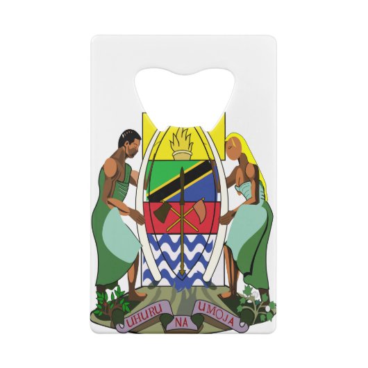 tanzania embleem creditkaart flessenopener (Achterkant)