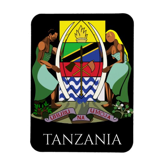 tanzania embleem magneet (Verticaal)