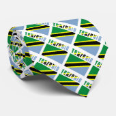 Tanzania en Tanzaniaanse vlag verbonden met Jouw n Stropdas (Opgerold)