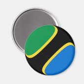 Tanzania Fisheye Flag Magnet (Voorkant / Achterkant)