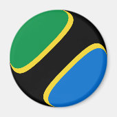 Tanzania Fisheye Flag Magnet (Voorkant)