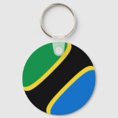 Tanzania Fisheye Flag Sleutelhanger (Voorkant)