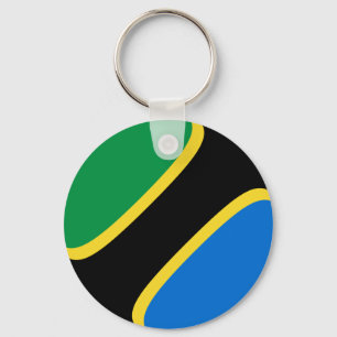Tanzania Fisheye Flag Sleutelhanger