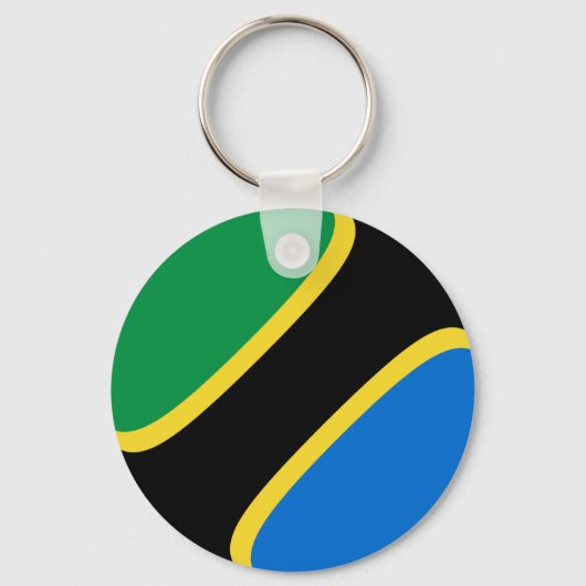 Tanzania Fisheye Flag Sleutelhanger (Voorkant)