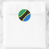 Tanzania Fisheye Vlag Sticker (Tas)