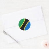 Tanzania Fisheye Vlag Sticker (Envelop)