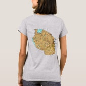 Tanzania Flag and Map Dk T-Shirt (Achterkant)