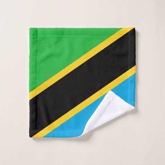 Tanzania Flag Bad Handdoek (Wasdoekje)