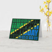Tanzania Flag Birthday Card Kaart (Gele Bloem)