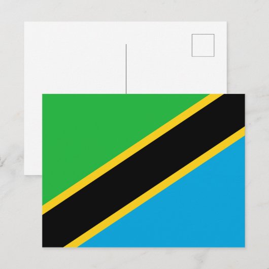 Tanzania Flag Briefkaart (Voorkant / Achterkant)