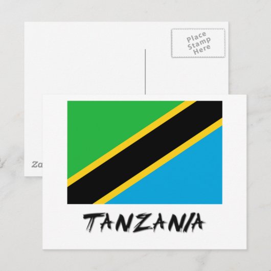 Tanzania Flag Briefkaart (Voorkant / Achterkant)