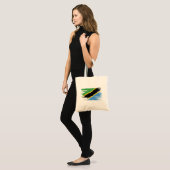 Tanzania Flag Brush Art Tote Bag (Voorkant (model))