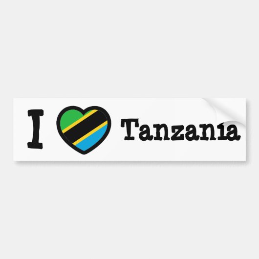 Tanzania Flag Bumpersticker (Voorkant)