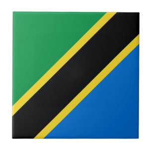 Tanzania Flag Ceramic Tile Tegeltje
