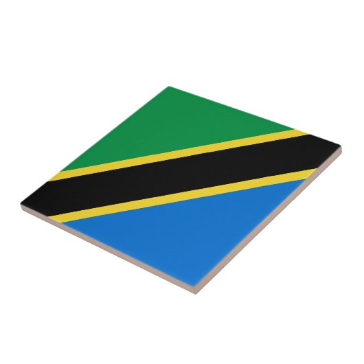 Tanzania Flag Ceramic Tile Tegeltje (Zijkant)