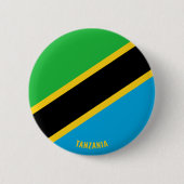 Tanzania Flag Charming Patriotic Ronde Button 5,7 Cm (Voorkant)