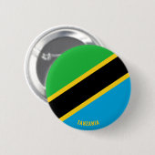 Tanzania Flag Charming Patriotic Ronde Button 5,7 Cm (Voorkant /achterkant)