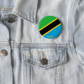 Tanzania Flag Charming Patriotic Ronde Button 5,7 Cm (In situ)
