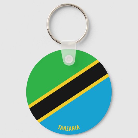 Tanzania Flag Charming Patriotic Sleutelhanger (Voorkant)