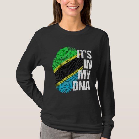 Tanzania Flag Dna Pride T-shirt van de Erfgoed (Voorkant)